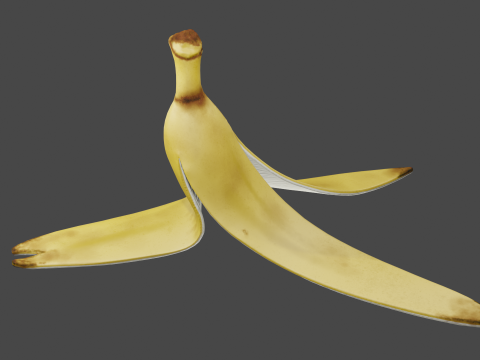 Banana Peel Model 3D