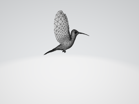 Flying hummingbird 3D 模型