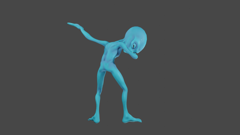 Dancing Alien 3D 模型 .c4d .max .obj .3ds .fbx .stl .blend 
