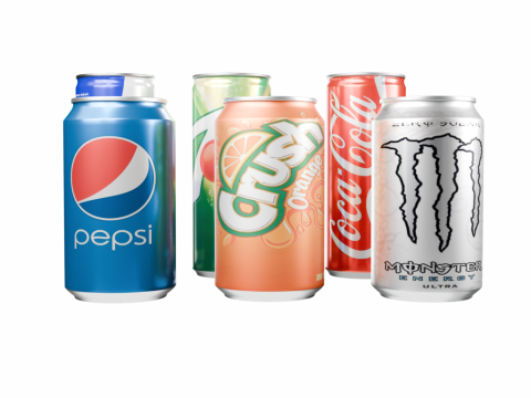 Realistic Beverage Can Collection 3Dモデル