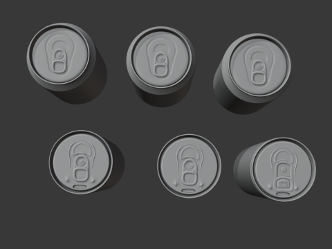 Realistic Beverage Can Collection 3Dモデル