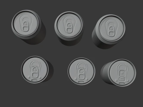 Realistic Beverage Can Collection 3D Model