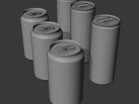 Realistic Beverage Can Collection 3Dモデル