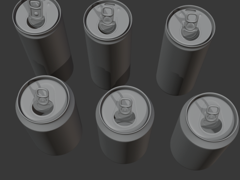 Realistic Beverage Can Collection 3Dモデル