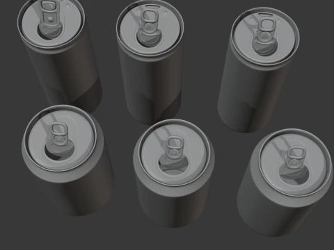 Realistic Beverage Can Collection 3D Model
