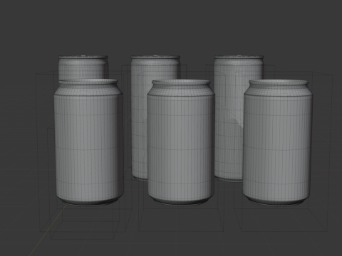 Realistic Beverage Can Collection 3Dモデル