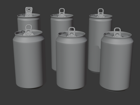 Realistic Beverage Can Collection 3Dモデル