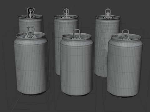 Realistic Beverage Can Collection 3Dモデル