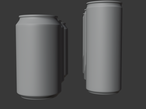 Realistic Beverage Can Collection 3Dモデル