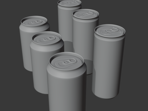 Realistic Beverage Can Collection 3Dモデル