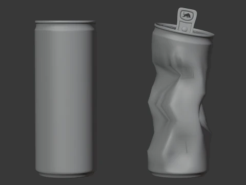 Realistic Beverage Can Collection 3D Model