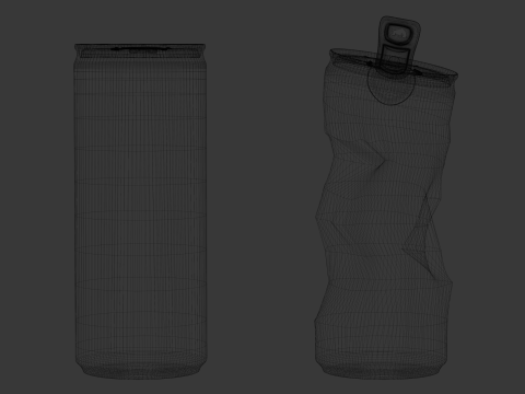 Realistic Beverage Can Collection 3Dモデル