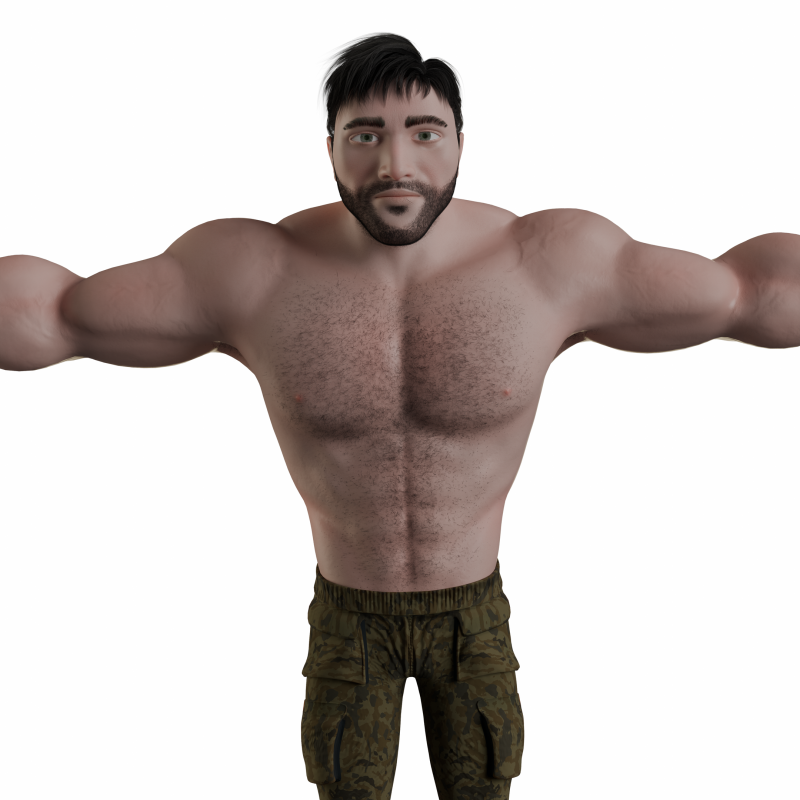 Stylized Hulk-Inspired Cartoon Character 3D मॉडल .c4d .max .obj .3ds .fbx .stl .blend 