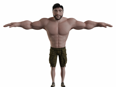 Stylized Hulk-Inspired Cartoon Character 3D मॉडल