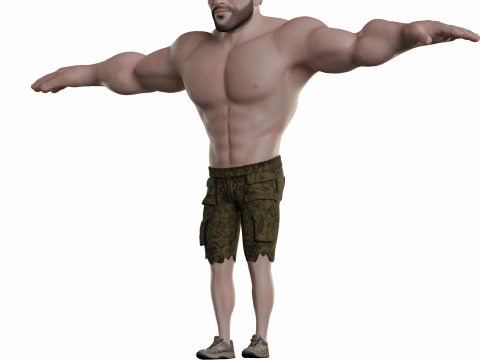 Stylized Hulk-Inspired Cartoon Character 3D मॉडल