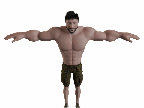 Stylized Hulk-Inspired Cartoon Character 3D मॉडल