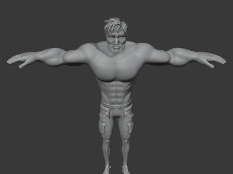 Stylized Hulk-Inspired Cartoon Character 3D मॉडल