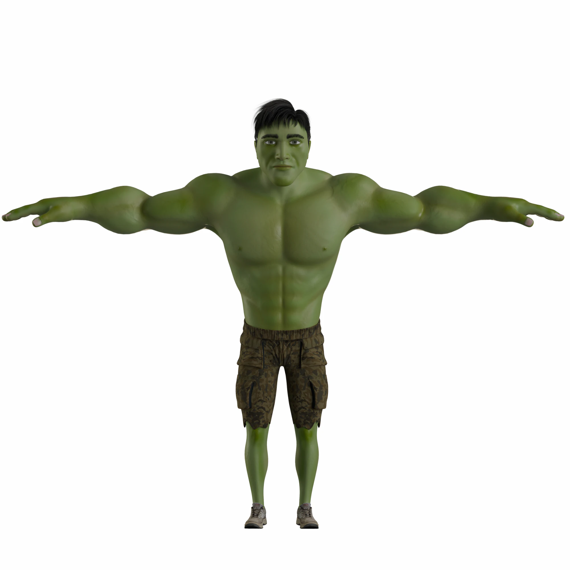 The Green Hulk 3D Model .c4d .max .obj .3ds .fbx .stl .blend 