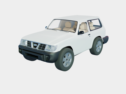 Saudi car patriot for desert 1998 3D Model