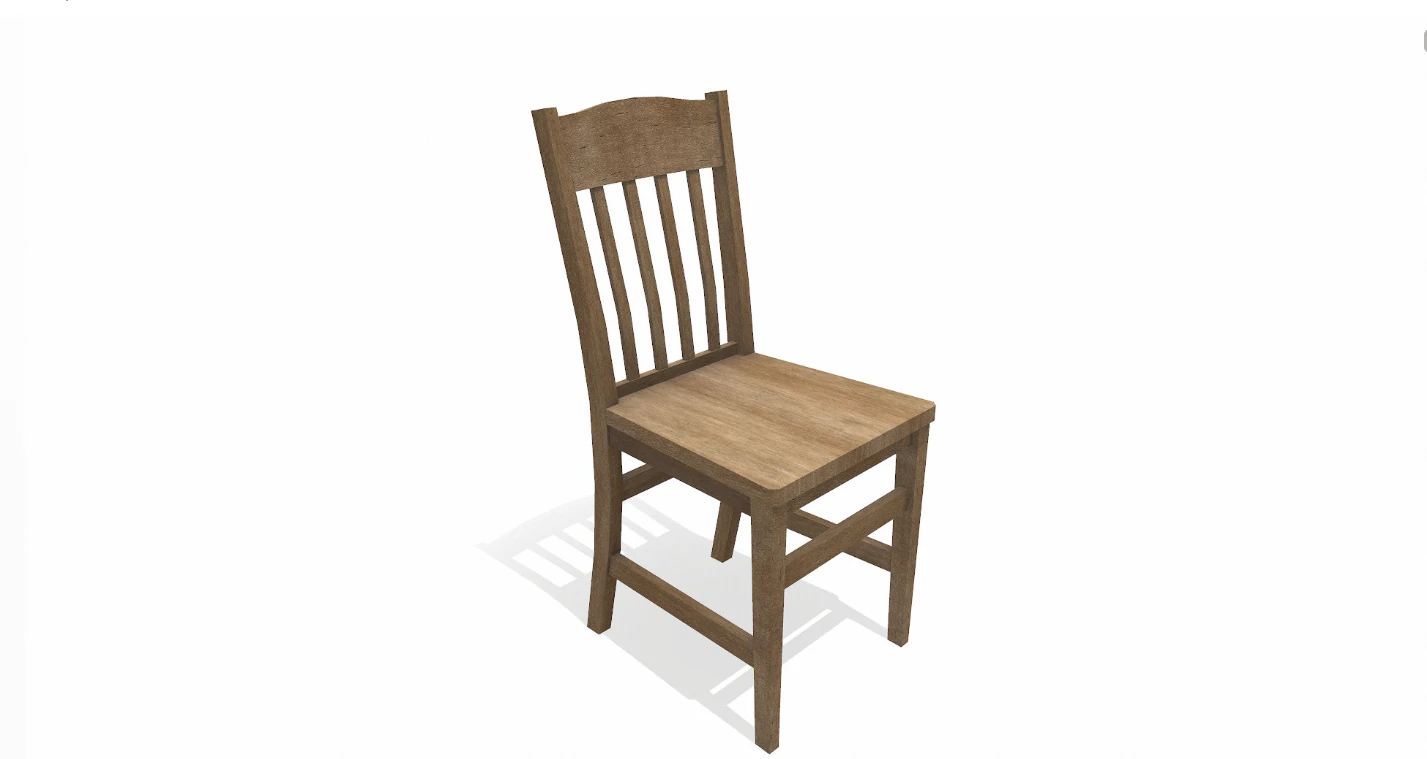 Wooden chair 3D Model .c4d .max .obj .3ds .fbx .stl .blend 
