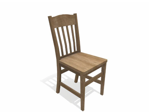 Silla de madera Modelo 3D