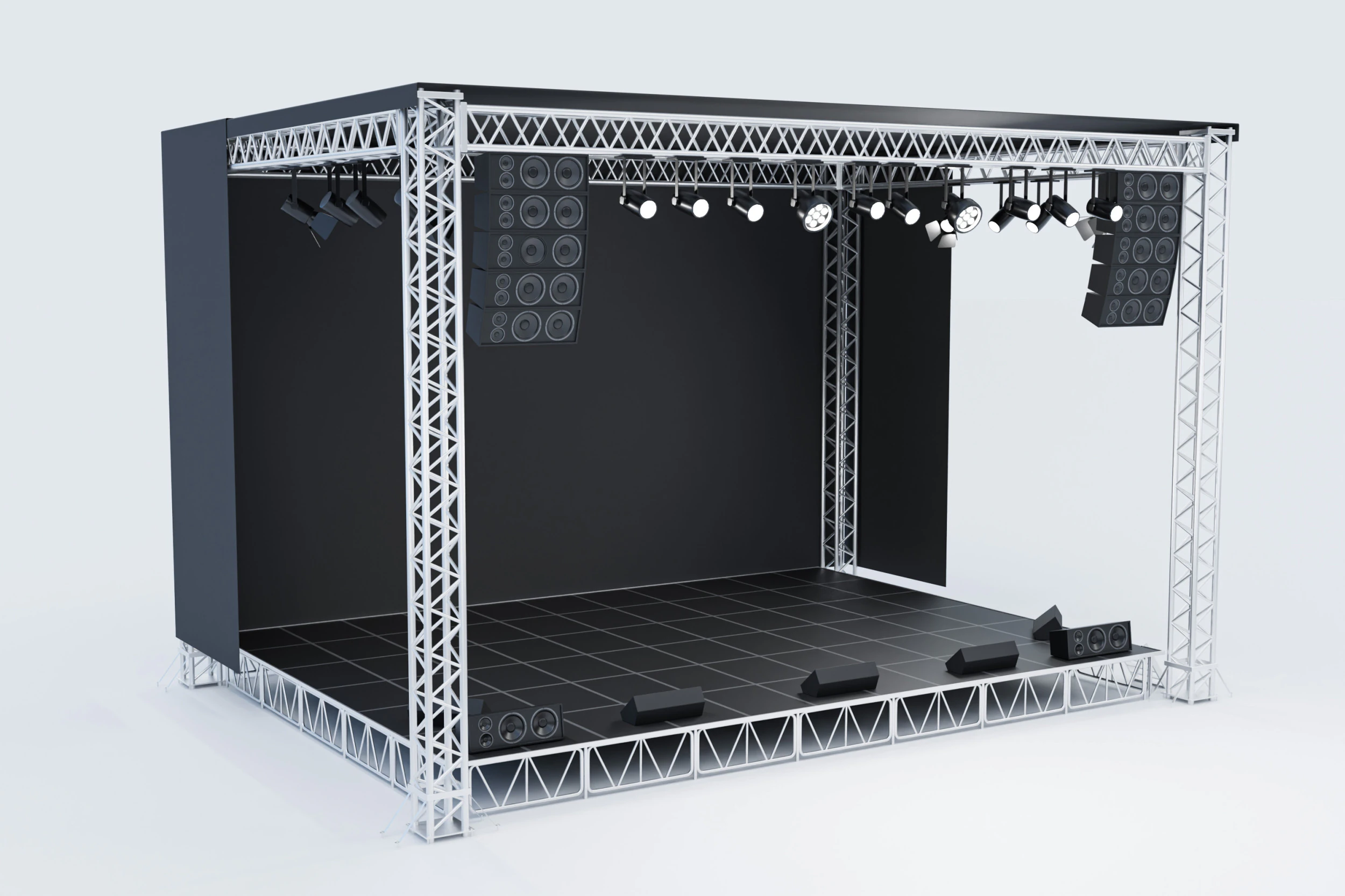 Concert Stage 01 3D Model .c4d .max .obj .3ds .fbx .stl .blend 