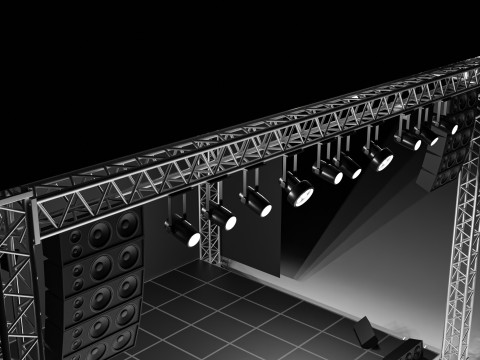 Concert Stage 01 3D Model