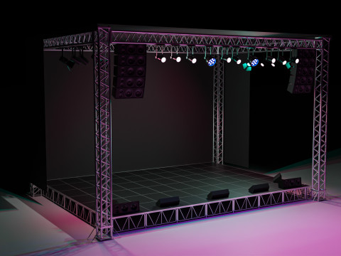 Concert Stage 01 3D Model