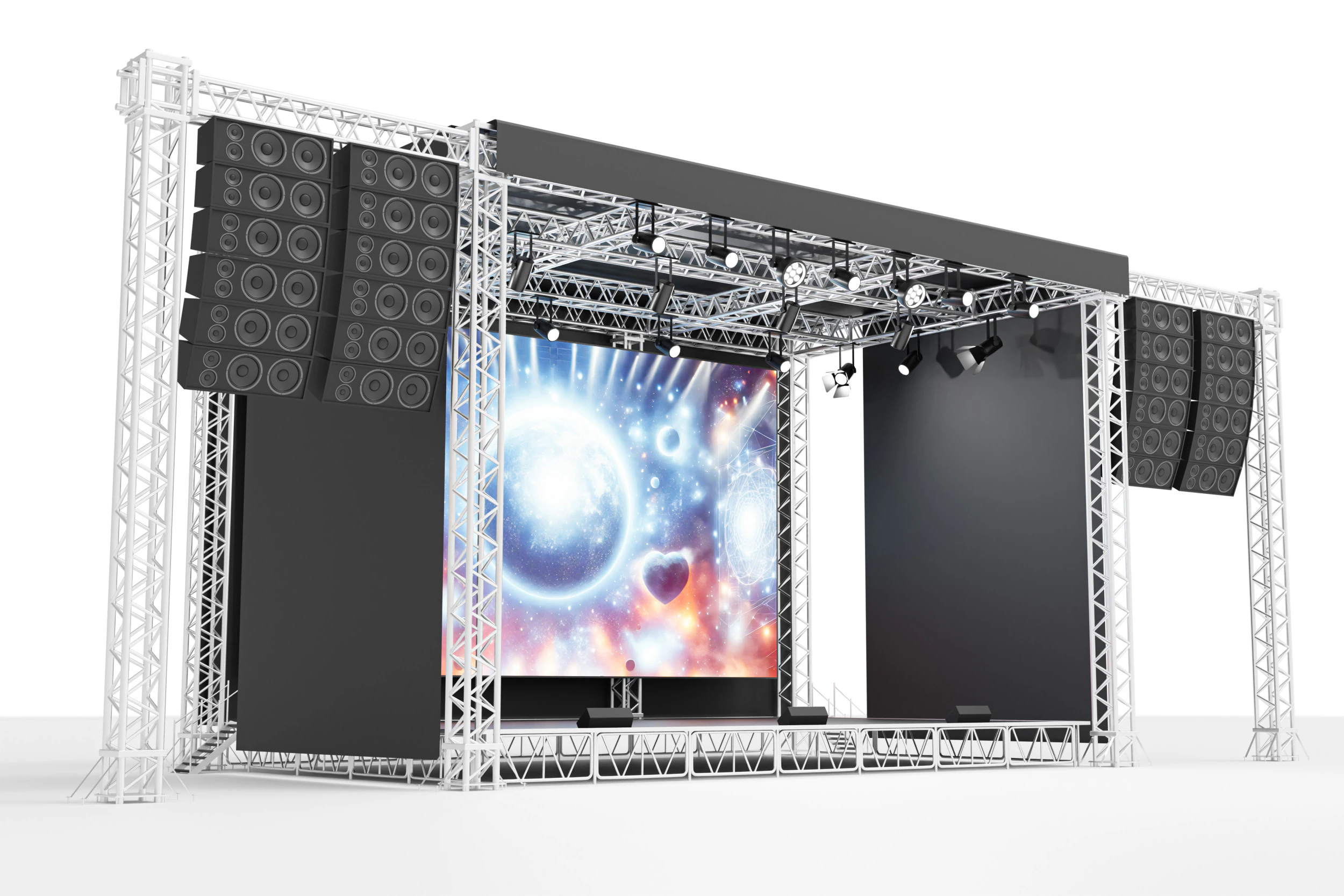 Concert Stage 02 3D Model .c4d .max .obj .3ds .fbx .stl .blend 