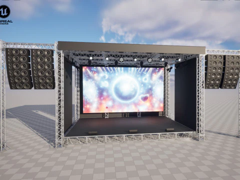 Concert Stage 02 3D Model