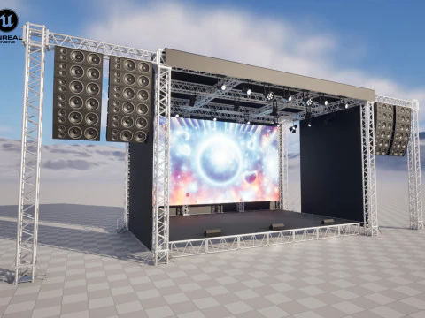 Concert Stage 02 3D Model