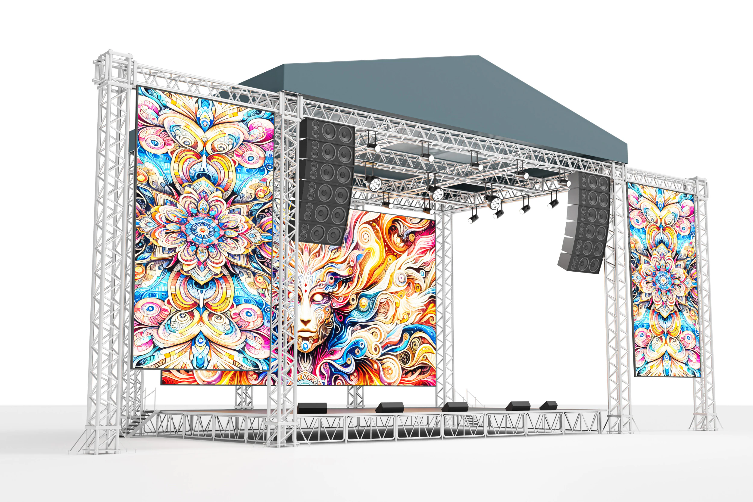 Concert Stage 04 3D Model .c4d .max .obj .3ds .fbx .stl .blend