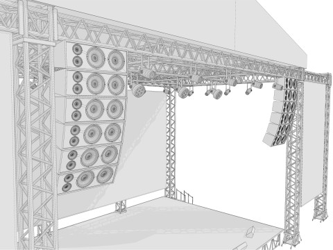Concert Stage 04 Model 3D