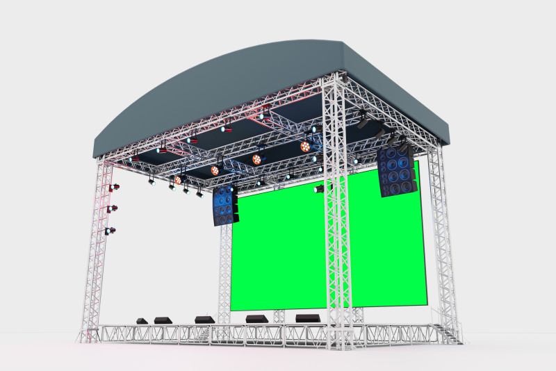 Concert Stage 05 3D Model .c4d .max .obj .3ds .fbx .stl .blend 