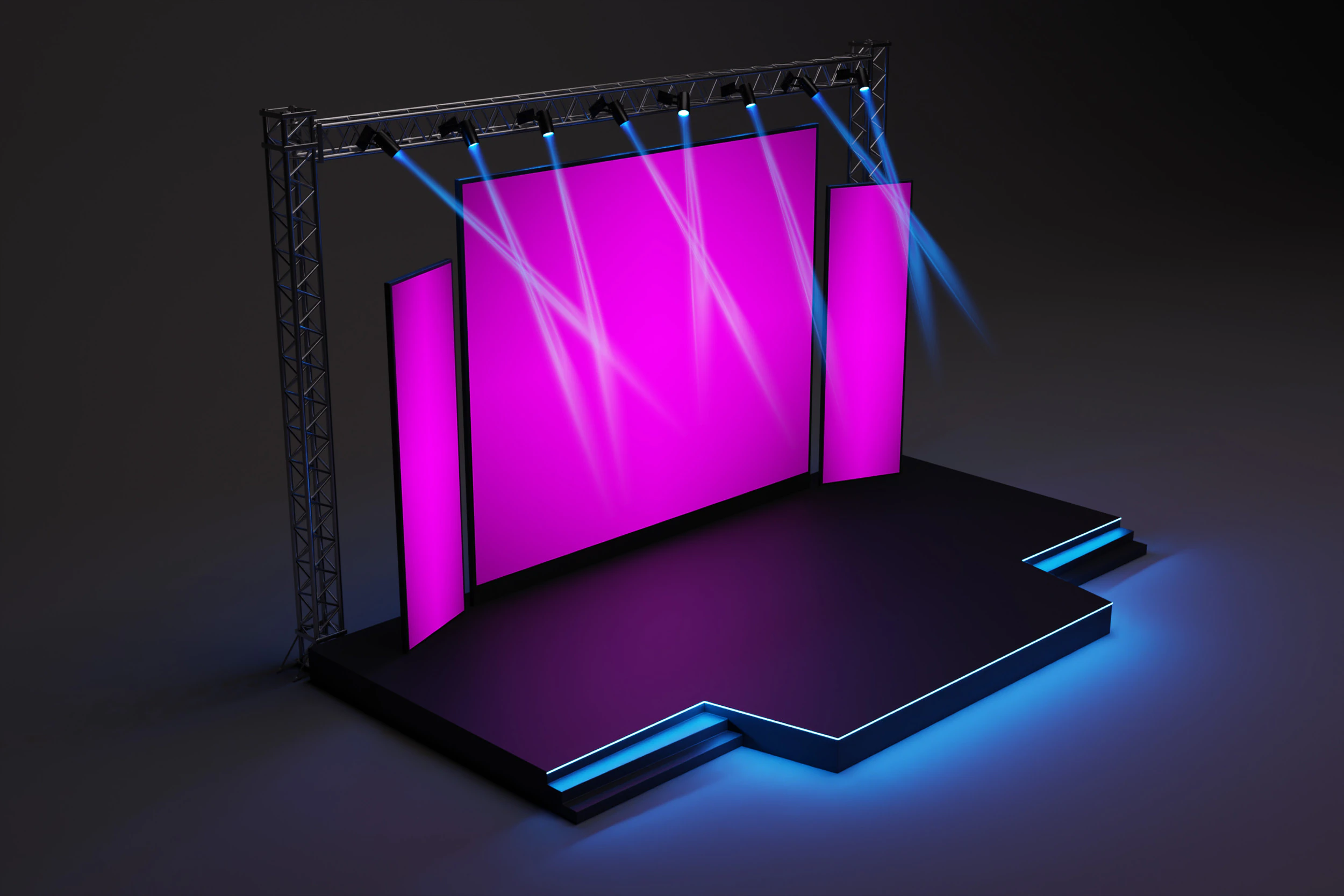 Event stage design 01 3D Model .c4d .max .obj .3ds .fbx .stl .blend 
