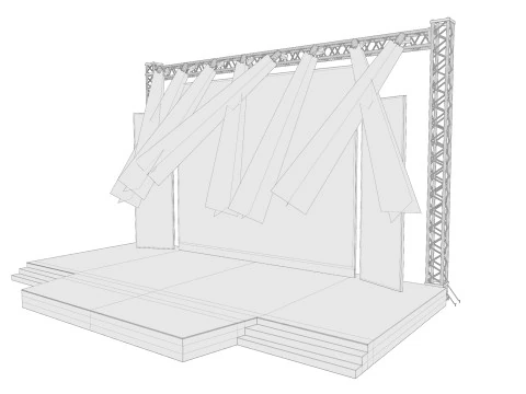 Event stage design 01 3D Model