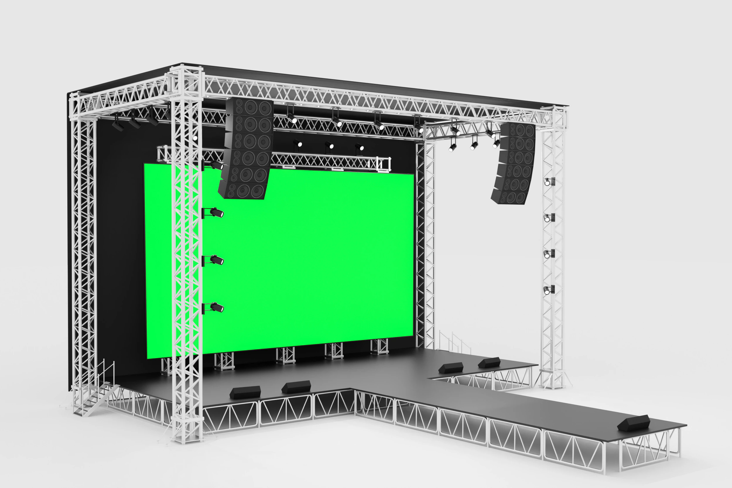 Concert Stage 07 3D Model .c4d .max .obj .3ds .fbx .stl .blend 