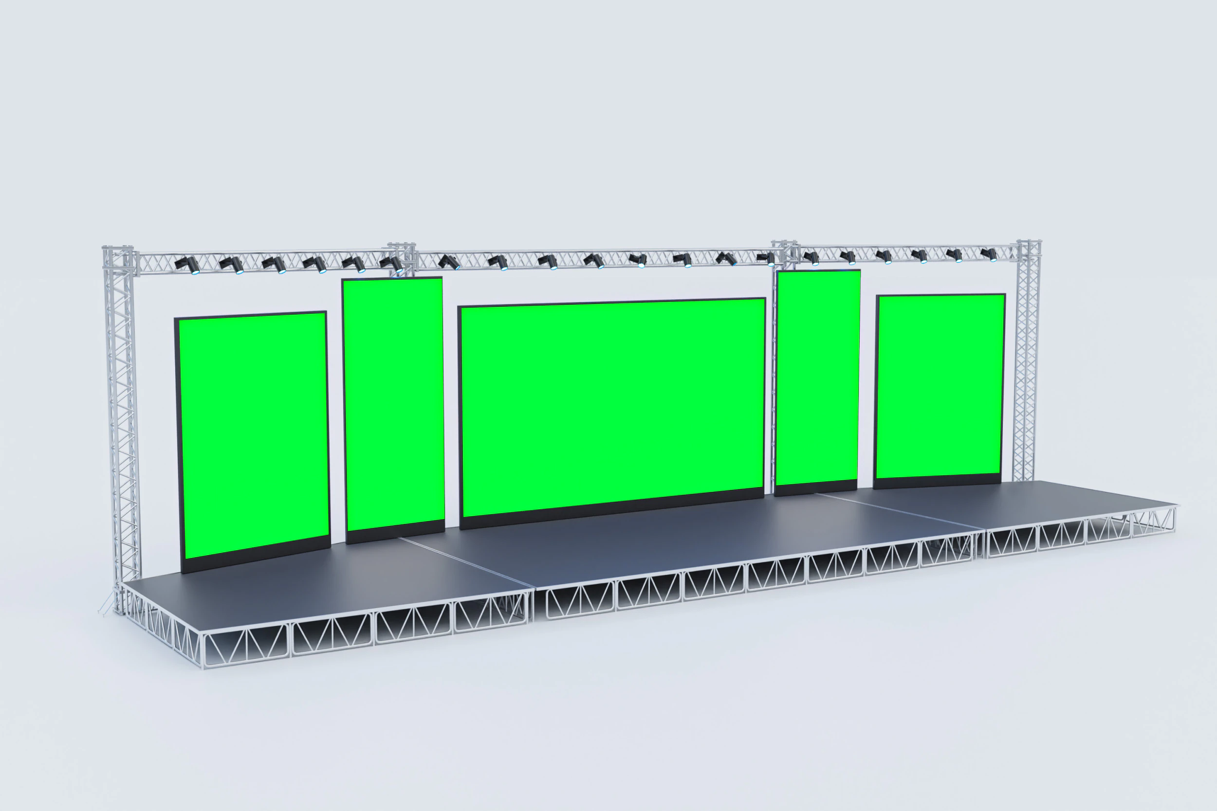 Concert Stage 08 3D Model .c4d .max .obj .3ds .fbx .stl .blend 
