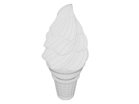 Ice Cream Cone 02 3D 모델