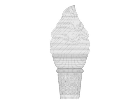 Ice Cream Cone 02 3D 모델