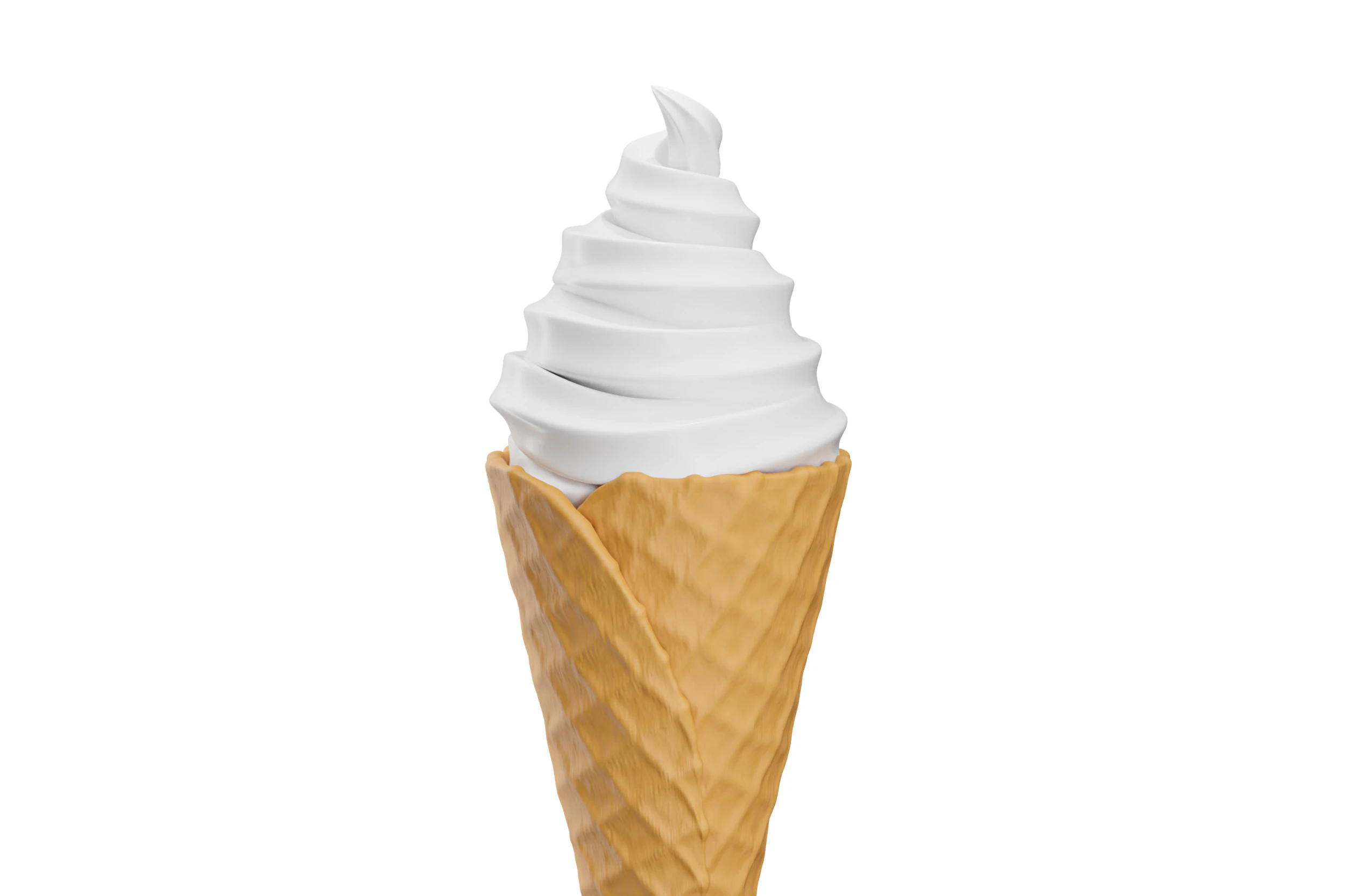 Ice Cream Cone 03 3D Model .c4d .max .obj .3ds .fbx .stl .blend 