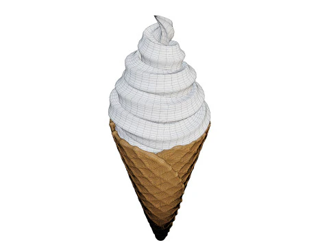 Ice Cream Cone 03 3D Model