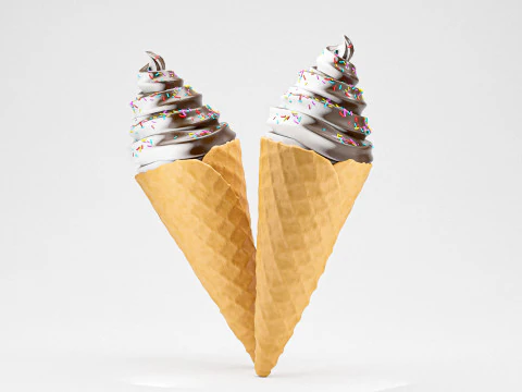 Cono gelato 04 Modello 3D
