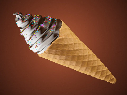 Ice Cream Cone 04 3D Model
