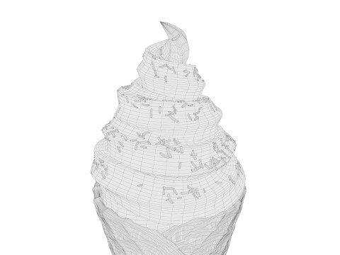 Ice Cream Cone 04 3D Модель