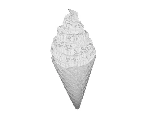 Ice Cream Cone 04 3D Model