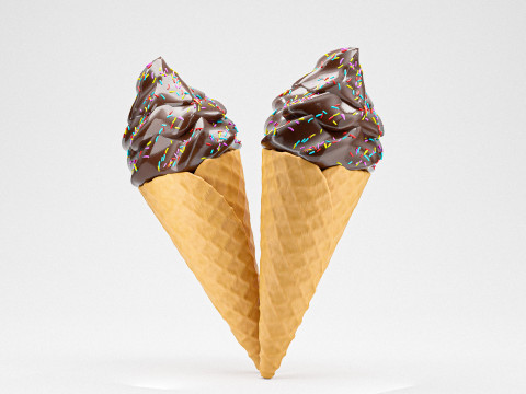 Ice Cream Cone 05 3D Model
