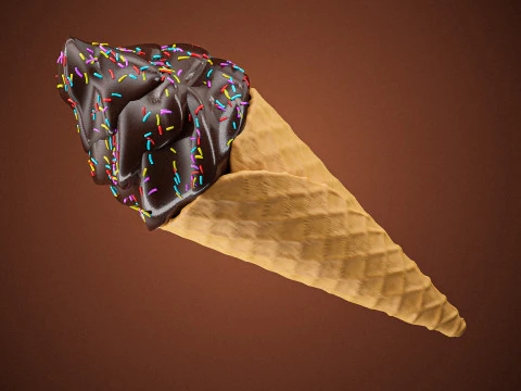 Ice Cream Cone 05 3D Model