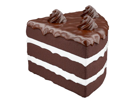 Chocolate Cake 01 3D Model