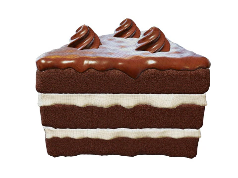 Chocolate Cake 01 3D Model